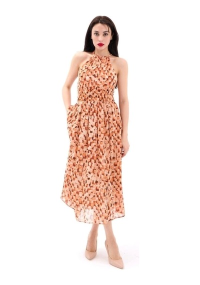 Defymoda 5519 Elbise-turuncu Turuncu