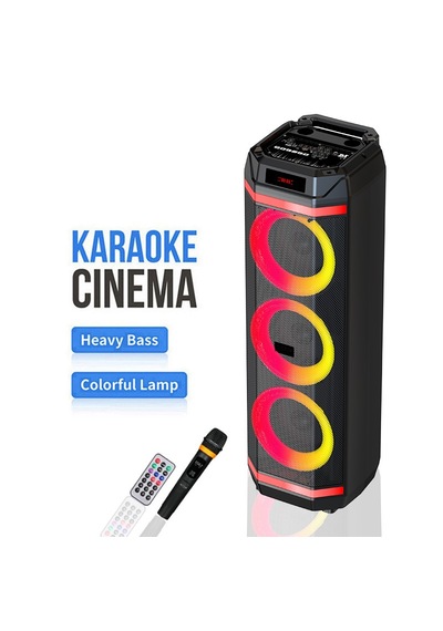 Partybox Mikrofonlu Bluetooth Hoparlör 3 8 Hoparlör, Rgb Işık, Tws Destekli Speaker Ses Sistemi 30 W
