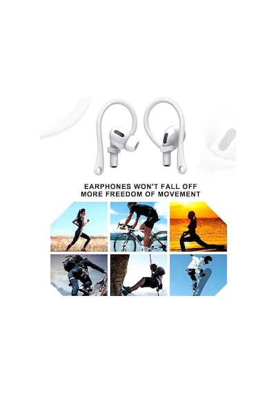 Airpodss 4 3 2 1 Pro Pro 2 Nesil Uyumlu Silikon Kulaklık Tutucu Kulak Askısı Düşmeyi Önleyici Siyah