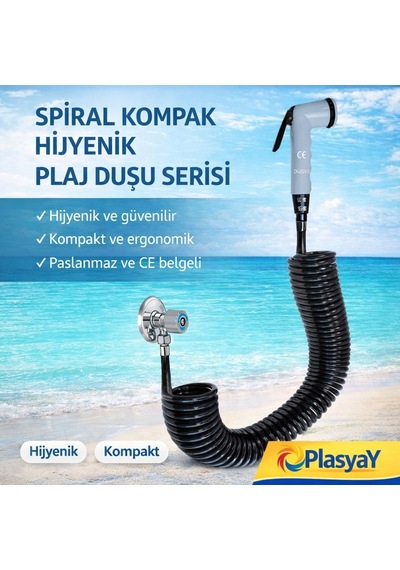 Plasyay Spiral Şattaf Bide Başlıklı Taharet Matik 1.5 Metre