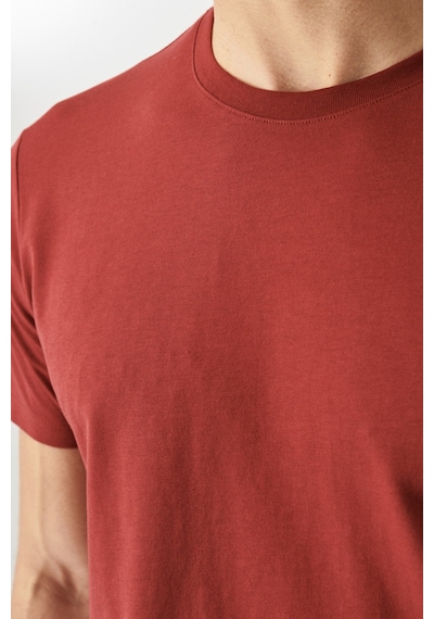 AC&Co / Altınyıldız Classics 4A4800000001BRDXS Slim Fit Bisiklet Yaka Kısa Kol Pamuklu Erkek Tişört Bordo