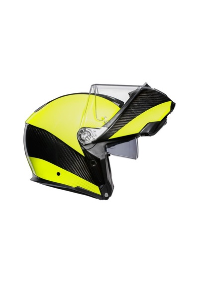 Agv Sport Carbon Yellow Modular Çene Açılır Kask Sarı - Siyah
