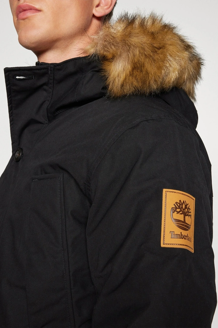 Timberland Dryvent Scar Ridge Waterproof Parka Erkek Su Geçirmez Kapüşonlu Parka Siyah Siyah