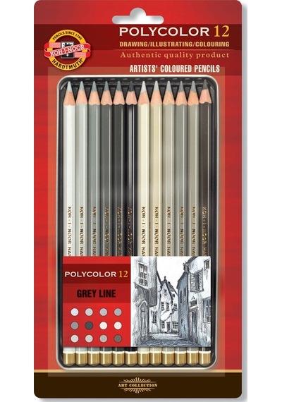 Koh-i Noor Artist´s (12li) Gri Line K. Boya