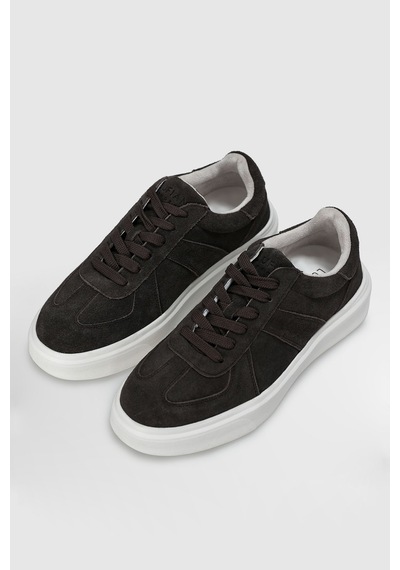 Lufian Jaques Erkek Deri Sneaker Ayakkabı Kahverengi Kahverengi 112230226100400 Kahverengi