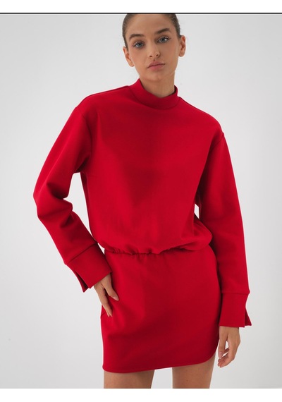 Xint Kırmızı Oversize Pamuklu Elbise 286228