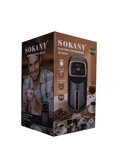 Sokany SK-04015 600 W 4 - 6 Fincan Otomatik Kapanmalı Türk Kahve Makinesi