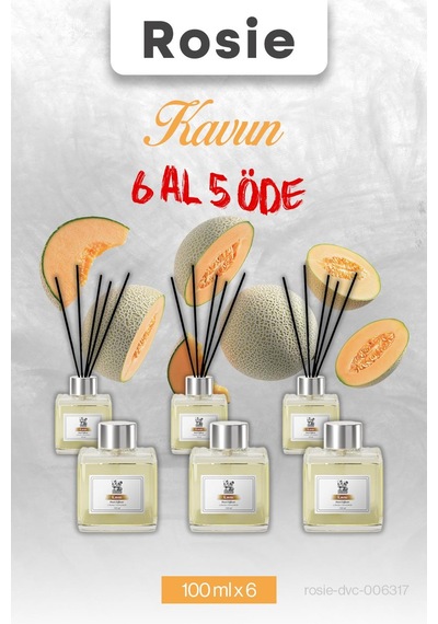 Kavun 6 Al 5 Öde, Rosie Çubuklu Oda Kokusu 100 Ml Fresh