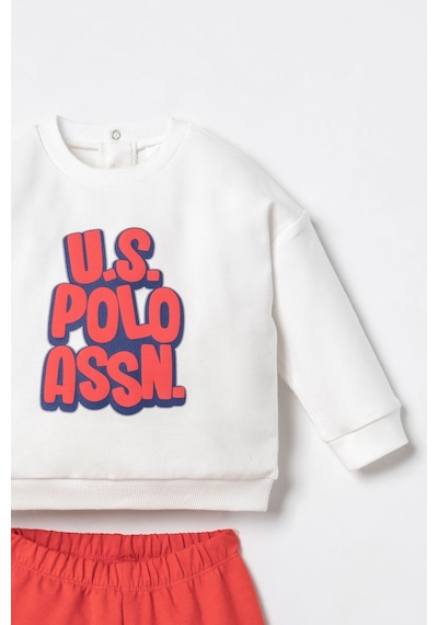U.S. Polo Assn. Erkek Bebek Baskılı Beyaz Uzun Kol Pijama Takım Usb3173-c-v1 Usb3173-c-v1