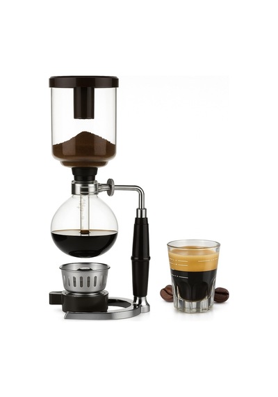 Reoona Syphon Kahve Sifonu 5 Bardak Sifon Kahve, Soğuk Kahve Demleme Siyah