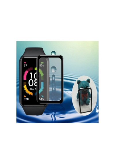 Honor Band 6 Birebir Ekranı Tam Kaplayan Slim Pet Ekran Koruyucu Col9928-şeffaf