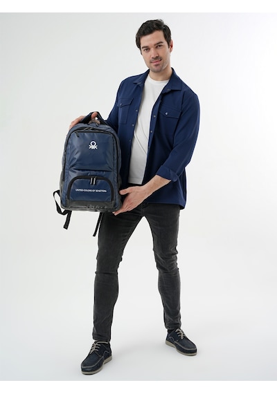 United Colors of Benetton Lacivert Unisex Günlük Kullanım Sırt Çantası