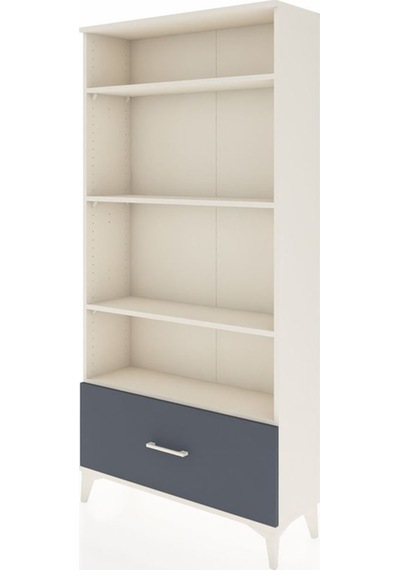 Arges Dolap 4 Raflı Tek Çekmeceli 88x30x182 Aytaşı-antrasit Aytaşı