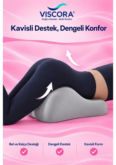 Eğimli Üçgen Matı Kişisel Konfor Alanınız İçin Çok Amaçlı Visco Destek Minderi 50 40 23 Cm Gri