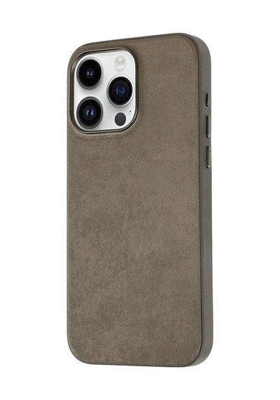 Apple Uyumlu iPhone 15 Pro Max Kılıf Case, Mikro Fiber Dış Ve Kadife İç Yüzeyli, Microfiber Cover Kahvrngi