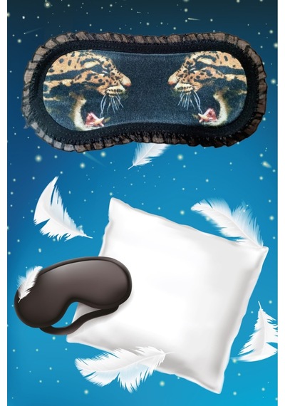 Pazarız Uyku Göz Bandı Maskesi Işık Önleyici Gözlük Maske Bant Eye Mask Leopar