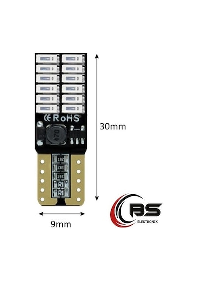 T10 Kırmızı Led Ampul 24 Smd Canbus