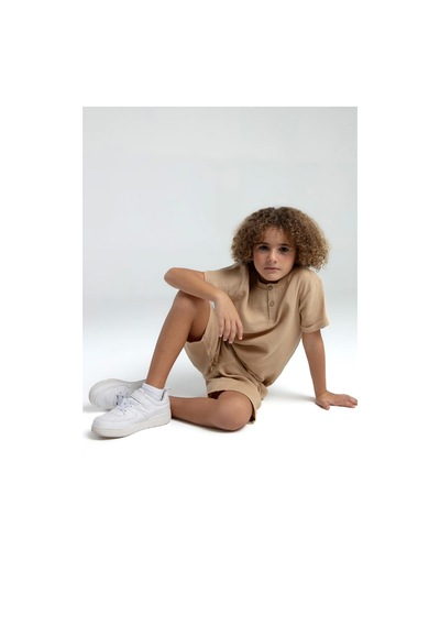 Roly Poly Premium Erkek Çocuk Keten Pamuklu Rahat Kalıp Kısa Kol Bermuda Şortlu Pijama Takım Bej Roly Poly Premium Erkek Çocuk Keten Pamuklu Rahat Kalıp Kısa Kol Bermuda Şortlu Pijama Takım Bej