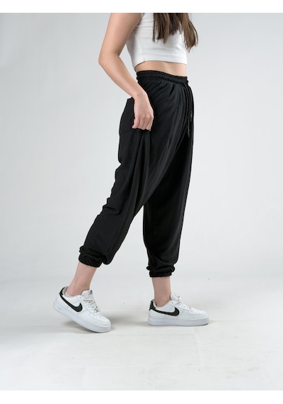 Cocopelli Bürümcük Siyah Kadın Jogger Pantolon Coc3180