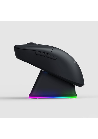 Rajin Blaze Çift Modlu Kablosuz 12000 Dpi Rgb Şarj Standlı & Makro Yazılımlı Kablosuz Gaming Mouse - Siyah 2.4 Ghz Kablosuz + Bluetooth