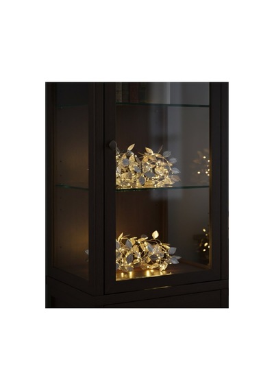 Gümüş Yaprak Tasarımlı Led Işık Pilli Ev Ve Vitrin Dekoru - Hs08377644-4562 Renkli Renkli