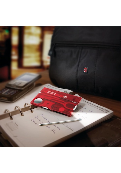 Victorinox SwissCard Lite Ruby 0.7300.T 13F Kartvizit Kamp Çakı Kırmızı