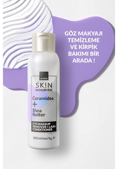 Skin Besleyici Göz Makyajı Temizleyici,kirpik Bakım Kremi 100 Ml. Üçlü Paket