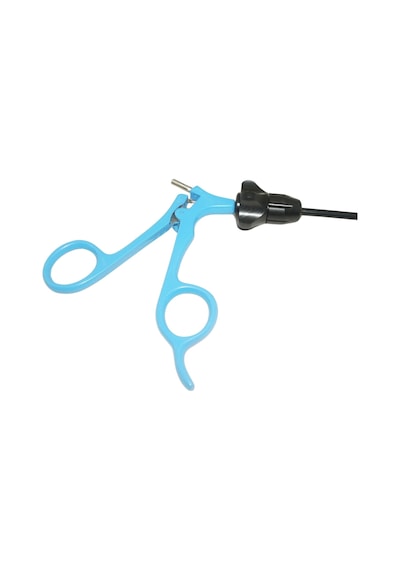 Barışhan Medikal Laparoskopik Reusable Düz Uç Makas 5 x 330 MM 20 MM Çene Mavi