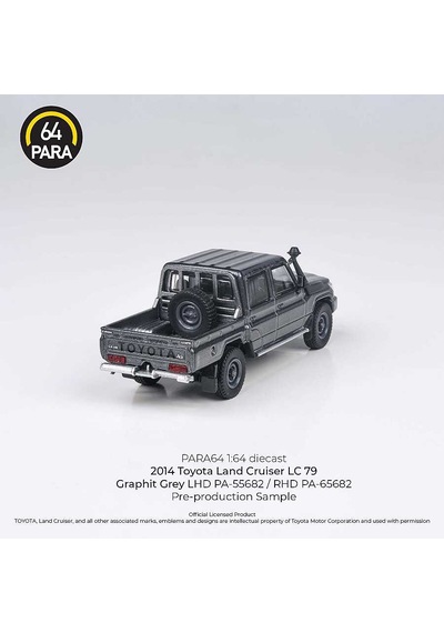 Para64 Toyota 2014 Land Cruiser Double Cab Pickup Lc79 Graphite Grey Rhd Pa-65682 Çok Renkli