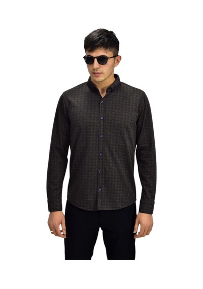 Erkek Spor Jakarlı Uzun Kol Gömlek R6490 Bgl-st03203 001