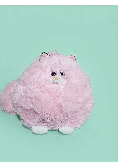 Pelul Oyuncak Obez Kedi 40 Cm Pembe
