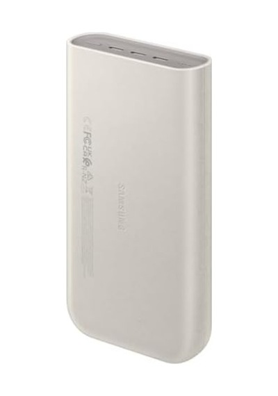 20000 Mah 45 Watt Powerbank, Hızlı Şarj, Pd 2.0, 3 Çıkışlı, Kablo Dahil, Bej, 2024 Model Diğer