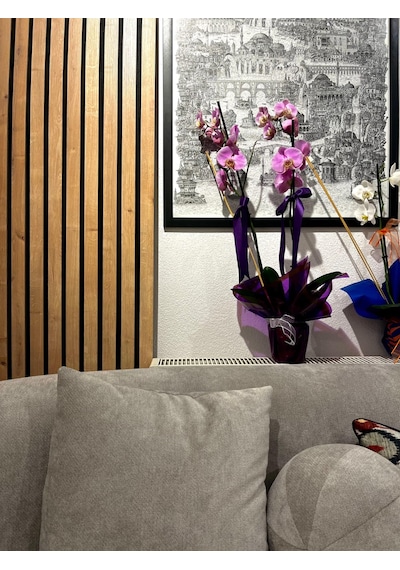 Mdf Akustik Panel 100x280 Safir Meşe Ahşap Duvar Paneli