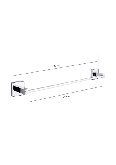 Tema Lüx Kare Plus Uzun Havluluk Paslanmaz Ss 304 Krom Kaplama Banyo Havlu Barı Askısı Krom