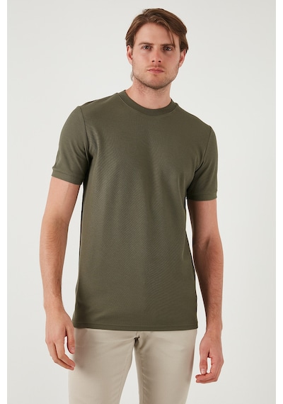 Buratti Pamuklu Regular Fit Bisiklet Yaka Basic Erkek T Shirt 5902387 Haki