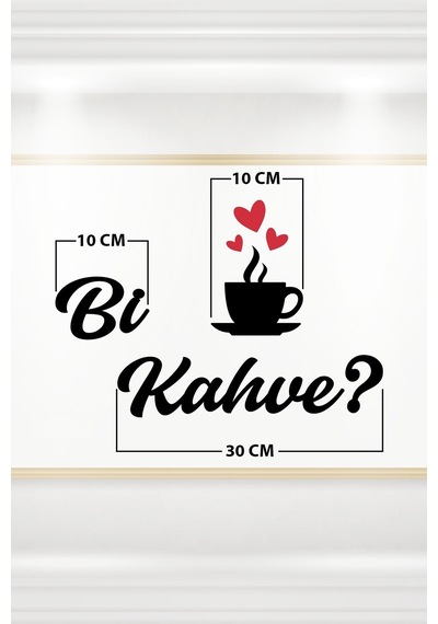 Bi Kahve Dekoratif Ahşap Duvar Dekoru - Ev Süsü - Kahve Köşesi - Duvar Dekorasyon