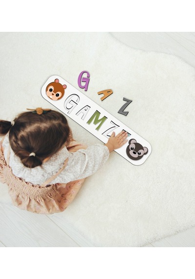 Bk Toys Çocuklara Özel Isimli Ahşap Eğitici Yapboz Puzzle-15