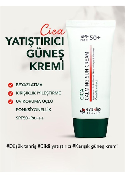 Eyenlip Beauty SPF 50+ Cica Yatıştırıcı Güneş Kremi 50 ML