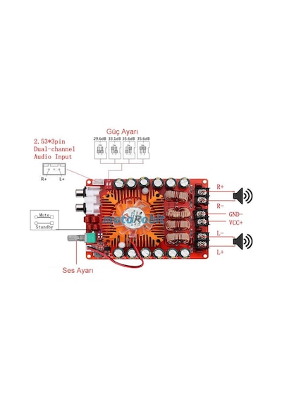 Tda7498E 2X160W Çift Kanal Stereo Dijital Amfi Devresi