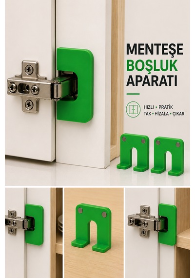 Menteşe Boşluk Aparatı 2'li 1.5mm Açık Yeşil