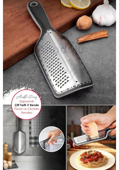 Ergonomik Tasarım Çelik Çift Taraflı Limon Peynir Sarımsak Çikolata Rendesi Çok Amaçlı El Rendesi Diğer