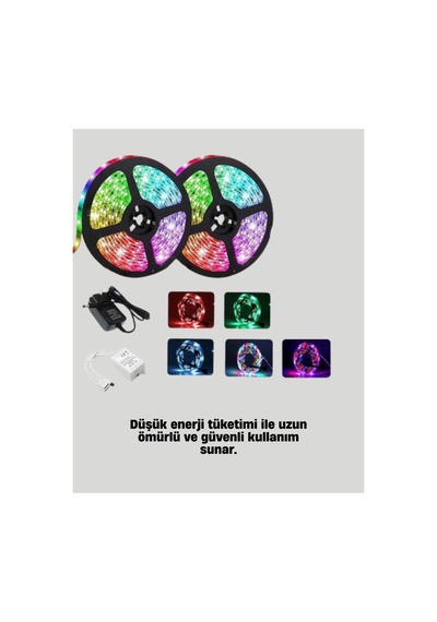 Astraltech Smart Şerit Led Kumandalı Usb Enerjili Suya Dayanıklı Dekoratif Aydınlatma Çok Renkli