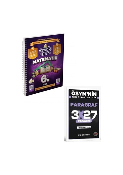 Murat 2027 6.sınıf Matematik Öğrencim Defteri+ Evp Akademi Paragraf