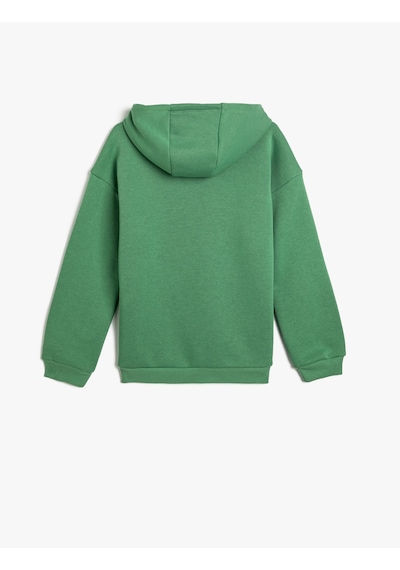 Koton Kapşonlu Sweatshirt Anime Baskılı Uzun Kollu Yeşil 5wkg10053ak Yeşil Koton Kapşonlu Sweatshirt Anime Baskılı Uzun Kollu Yeşil 5wkg10053ak Yeşil
