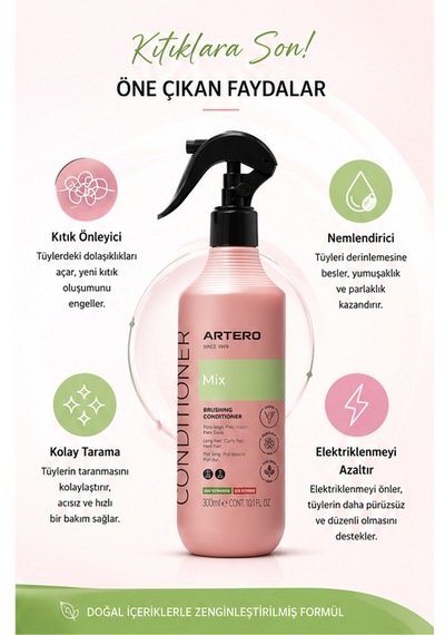 Artero Mix Kıtık Açıcı Durulamasız Köpek Ve Kedi Spreyi 300 Ml