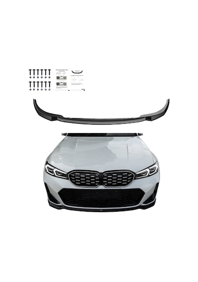 Bmw 3 Serisi G20 2022+ Ön Lip Parlak Siyah Sport Ön Tampon Lipi Body Kit Ön Tampon Alt Lip