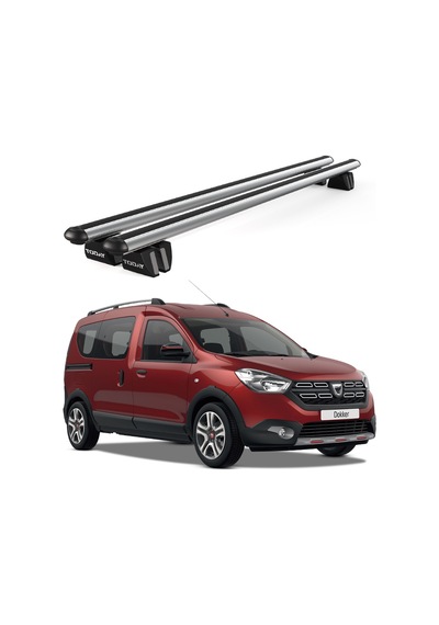 Pençe Dacia Dokker 2012 Ve Sonrası Uyumlu Gri Ara Atkı Port Bagaj Tavan Barı
