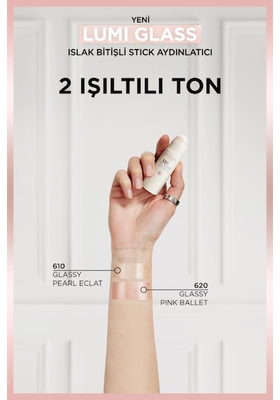 L'Oréal Paris Lumi Glass Islak Bitişli Stick Aydınlatıcı 610 Glassy Pearl Eclat