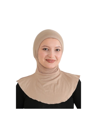Modish Group Kadın Boyunluklu Hijab Tesettür Pratik Spor Bone - Sarı Koyu Vizon