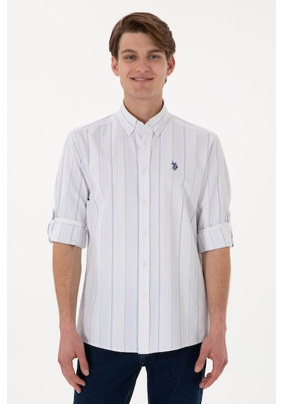 U.s. Polo Assn. Erkek Mavi Gömlek Desenli 50306352-vr036 Mavi